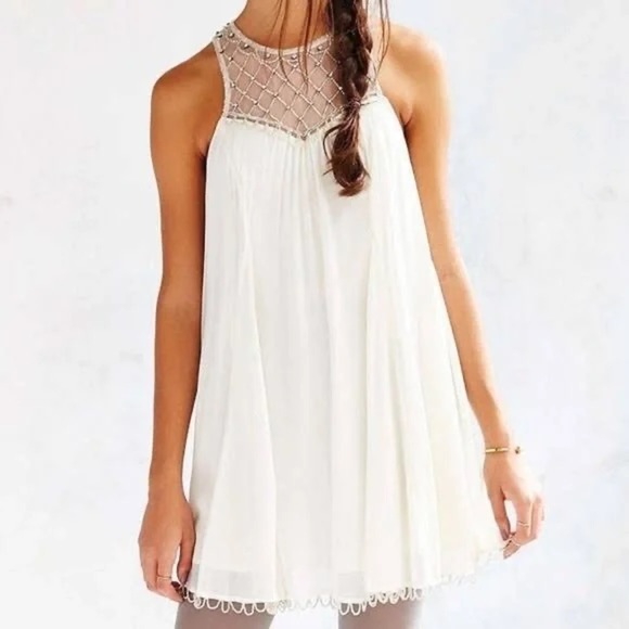 Urban Outfitters KB Glynda Beaded Trapeze Dress Small - Picture 3 of 10